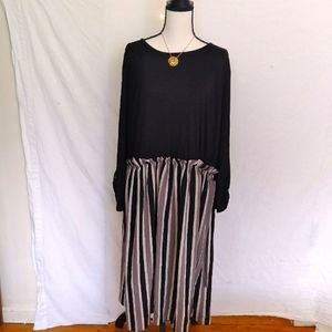 Ashley Stewart waisted striped stretch dress sz 18-20 & 22-24 NWT